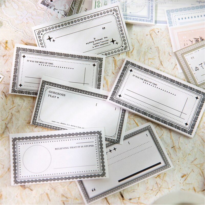 30pcs/lot Vintage Memo Pad with Frame Notes Pad-JournalTale