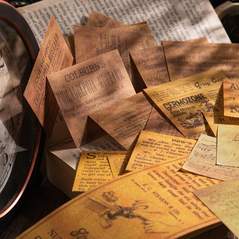 30sheets Daily Paper Vintage Text Material Paper -JournalTale