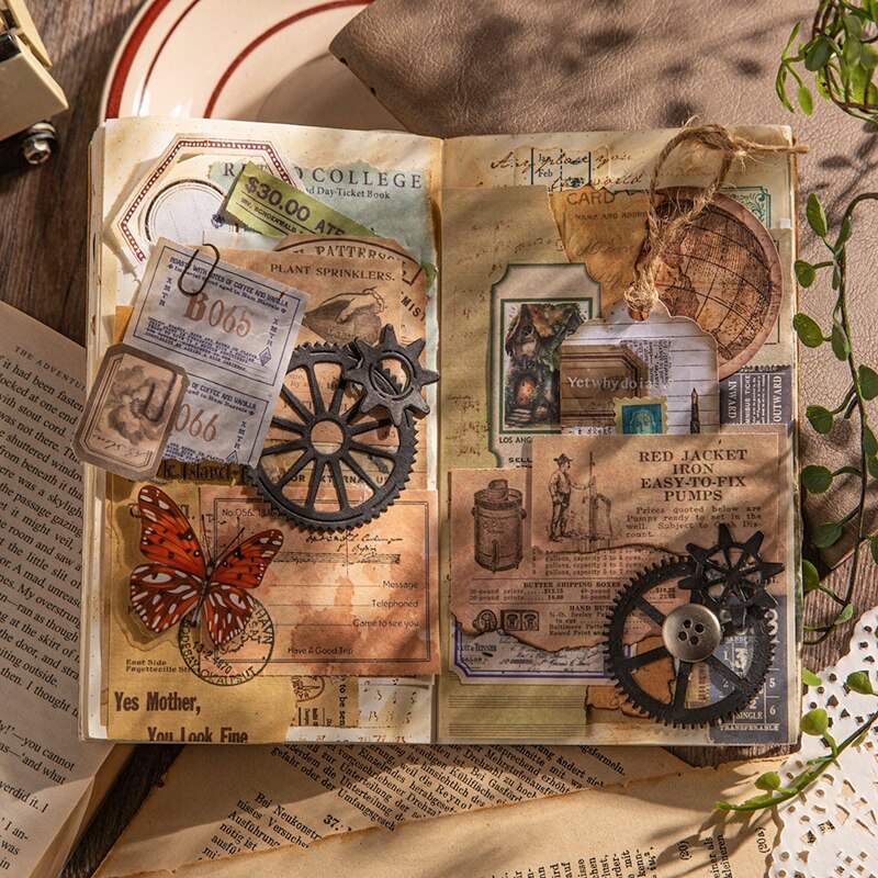 30sheets Daily Paper Vintage Text  Material Paper -JournalTale