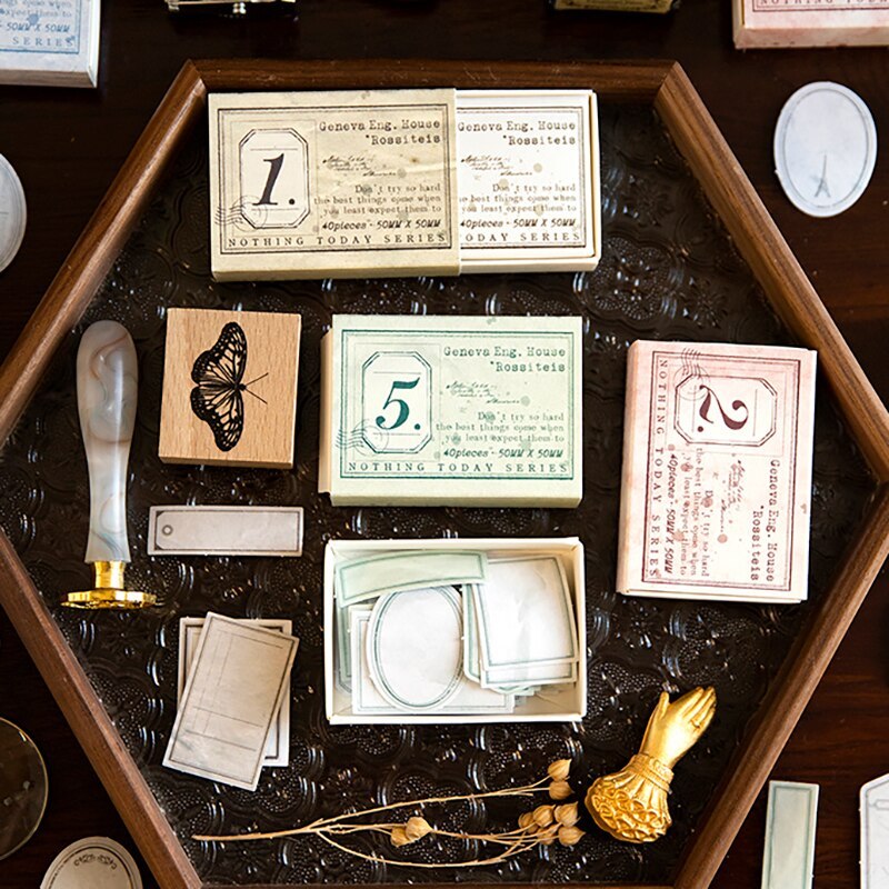 40pcs/pack Nothing Today Retro Tickets Decorative Stickers-JournalTale