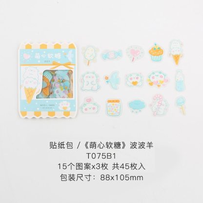 45pcs PVC Cute Stickers Korean Stationery-JournalTale