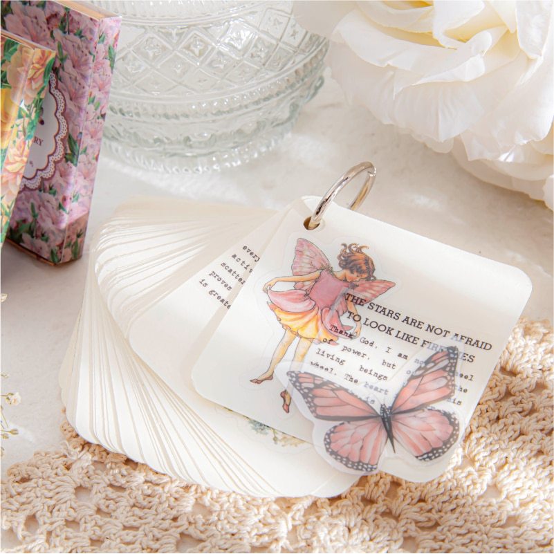 45pcs/box Fairy butterflies Waterproof PET Stickers Vintage-JournalTale