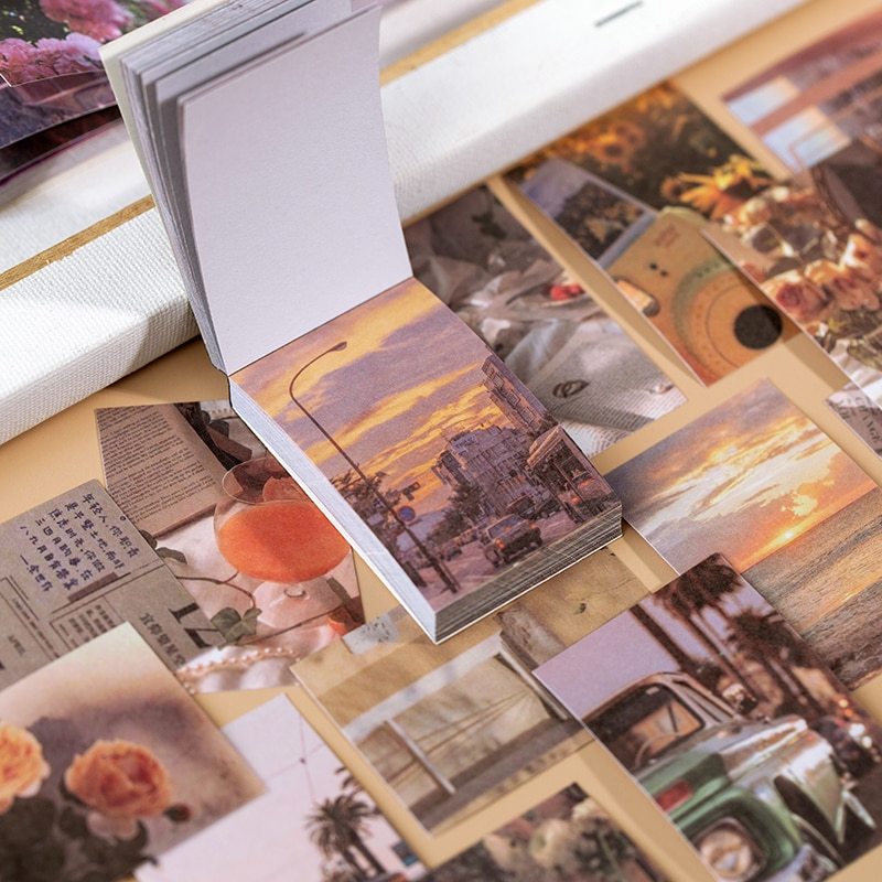 50 Sheets Natural Scenery Art Paintings Stationery Stickers Book-JournalTale