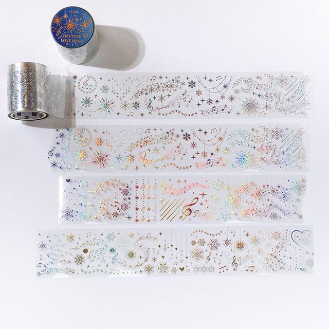5cm x 5m Laser Galaxy Masking Washi Tape Decorative-JournalTale