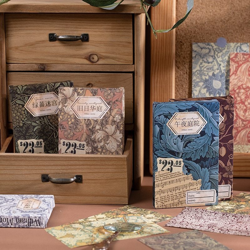 60pcs Vintage Floral Scrapbooking Decor Papers-JournalTale