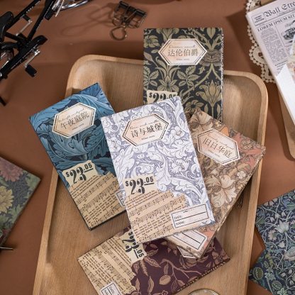 60pcs Vintage Floral Scrapbooking Decor Papers-JournalTale
