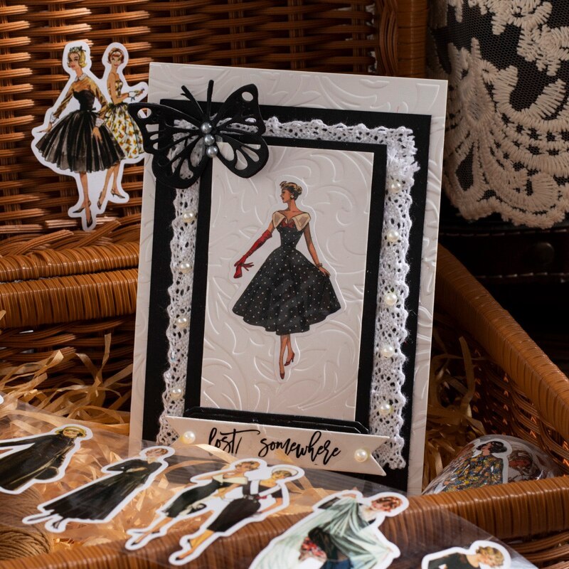 7cm x 2m Fashion Characters Transparent PET Tape-JournalTale