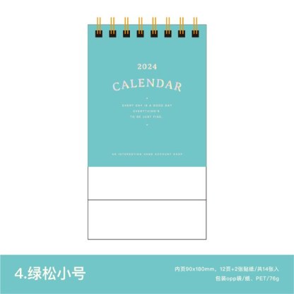 Candy Color Desktop Calendar 2024 with Mark Stickers-JournalTale