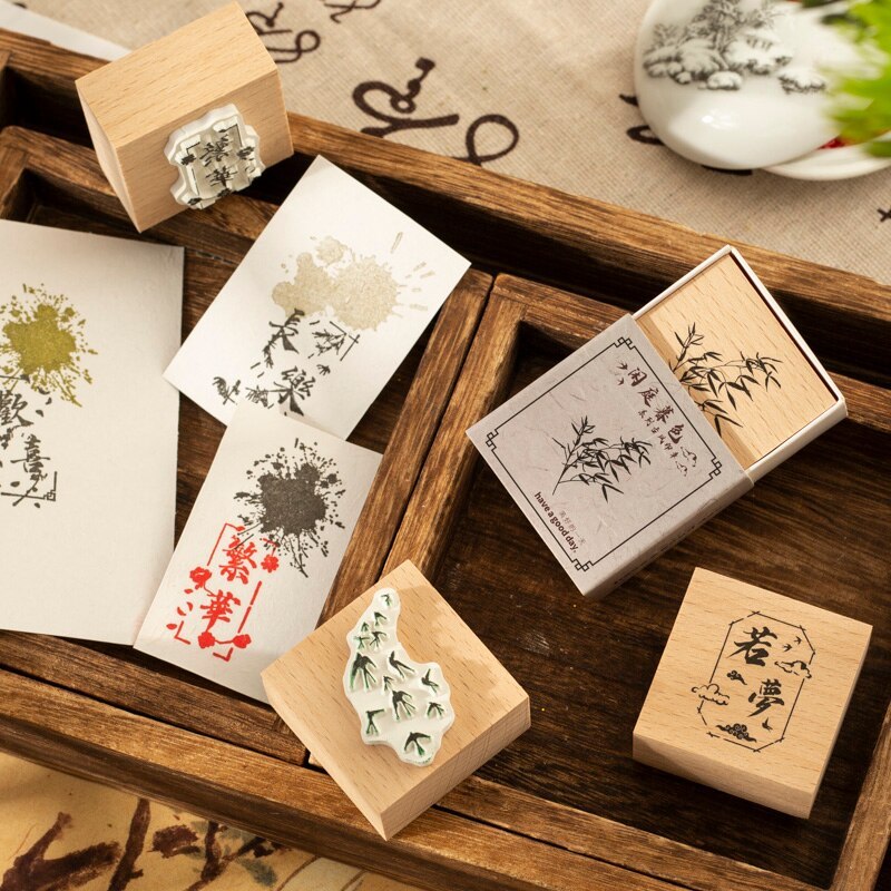 Wood Stamp Traditional Painting Stamp-JournalTale