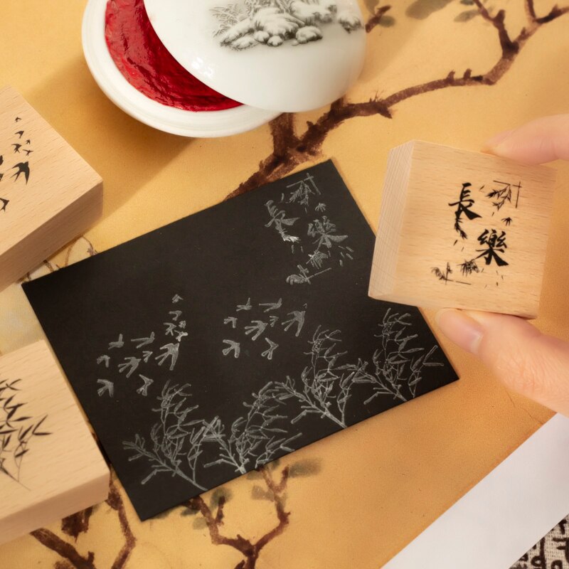 Wood Stamp Traditional Painting Stamp-JournalTale
