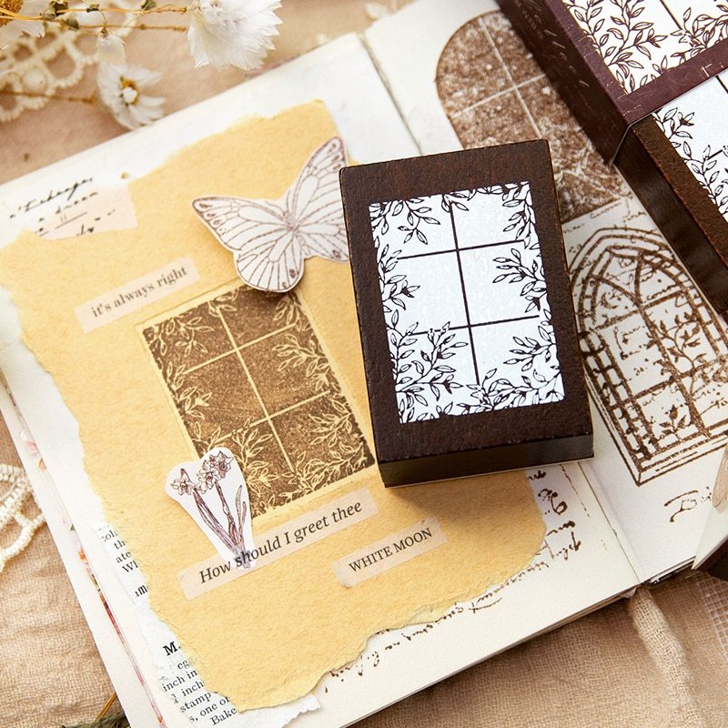 Creative Vintage Church Window Wood Stamp-JournalTale
