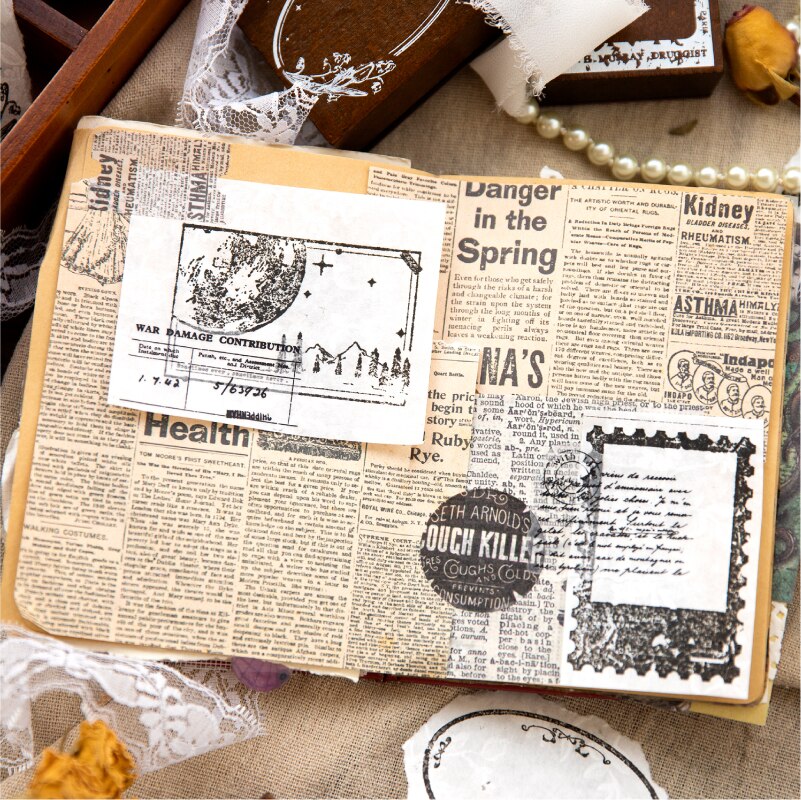 Creative Vintage Frame Wooden Stamp-JournalTale