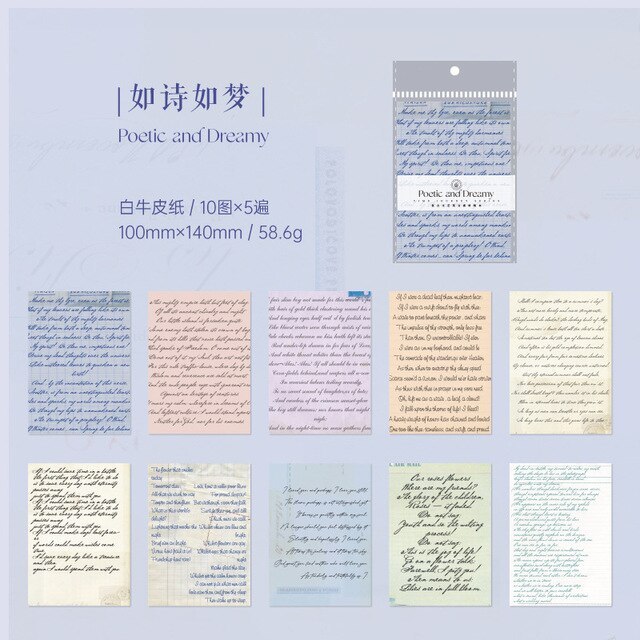 50pcs/lot Memo Pads Material Paper Vintage Paper-JournalTale