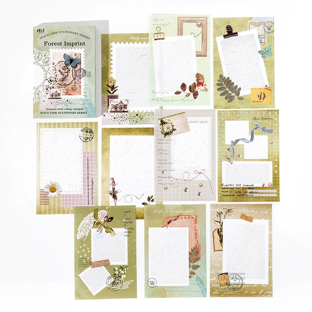 60pcs/lot Memo Pad Material Paper vintage Space-time-JournalTale
