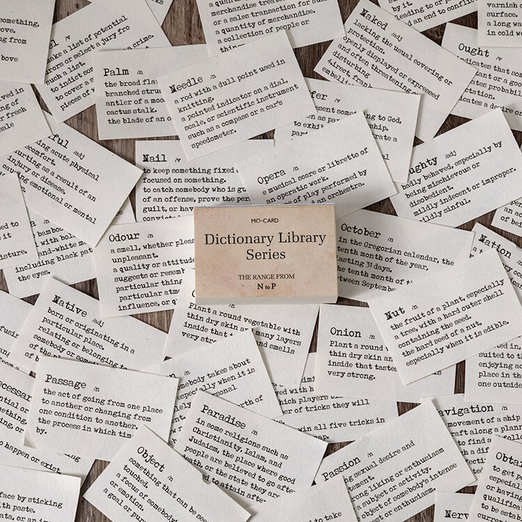 100pcs Dictionary Library Series Material Paper Scrapbooking-JournalTale