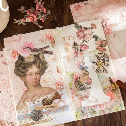 30sheets/pack Aesthetics Lace Decor Paper Light Paper-JournalTale