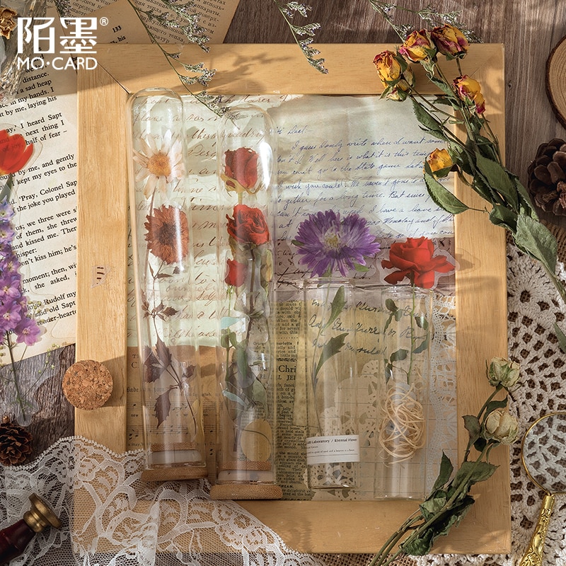 10pcs/pack Waterproof Plant Natural Flower Decorative Sticker-JournalTale