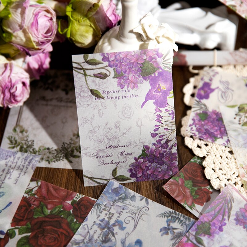 30Sheets Rose Series Material Paper Litmus Paper-JournalTale