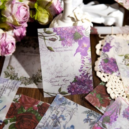 30Sheets Rose Series Material Paper Litmus Paper-JournalTale