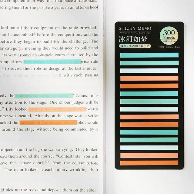 300 Sheets Rainbow Color Index Memo Pad-JournalTale