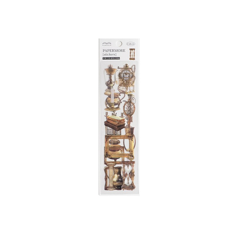 6 sheets Domestic Sundries Flat Stickers Aesthetic Journal Sticker-JournalTale