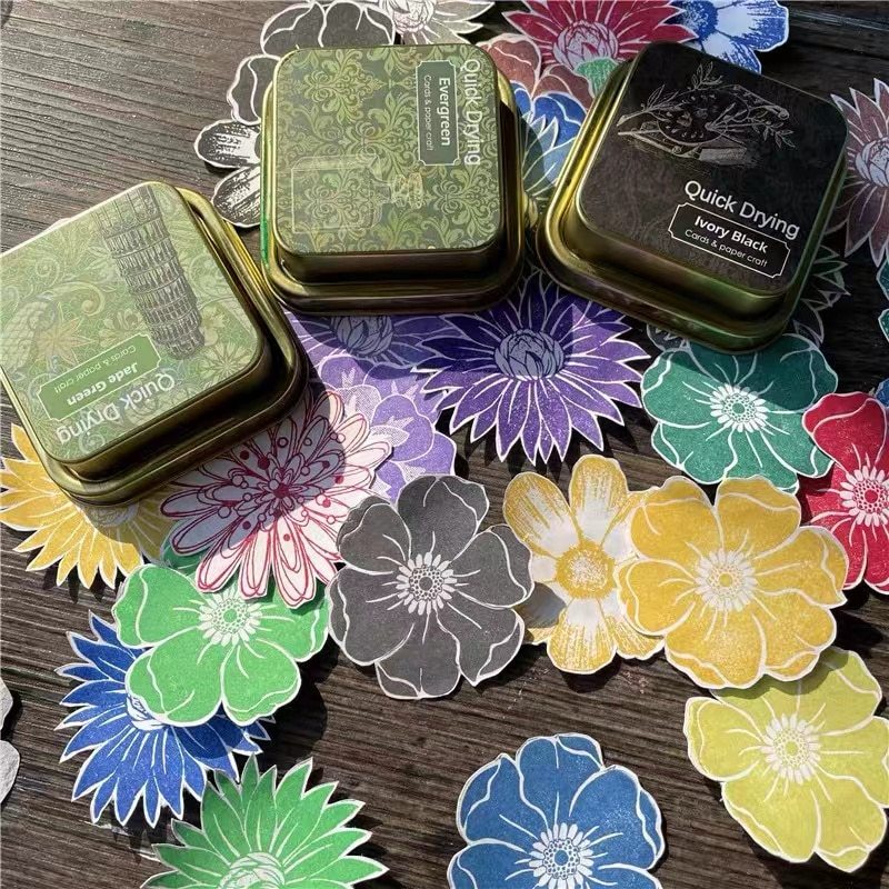Quick Dry Ink Pad Stamps Partner Color Craft Ink Pad-JournalTale