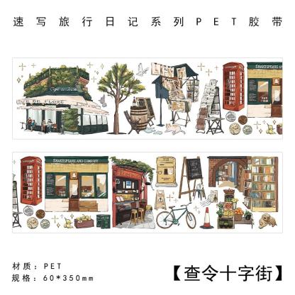 Travel Journey Memory Washi Masking Tape Coffee Shop-JournalTale