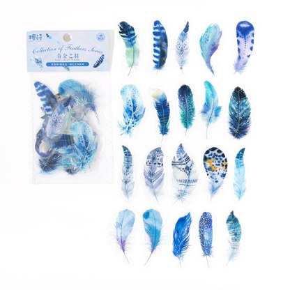40pcs/pack PET Materials Feathers Series Stickers DIY Scrapbooking-JournalTale