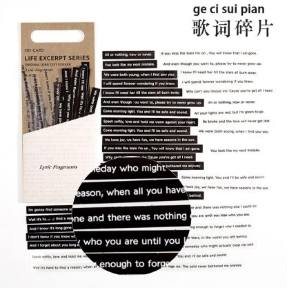 40 Pcs Life Excerpts Series Strip Sticker Pack-JournalTale