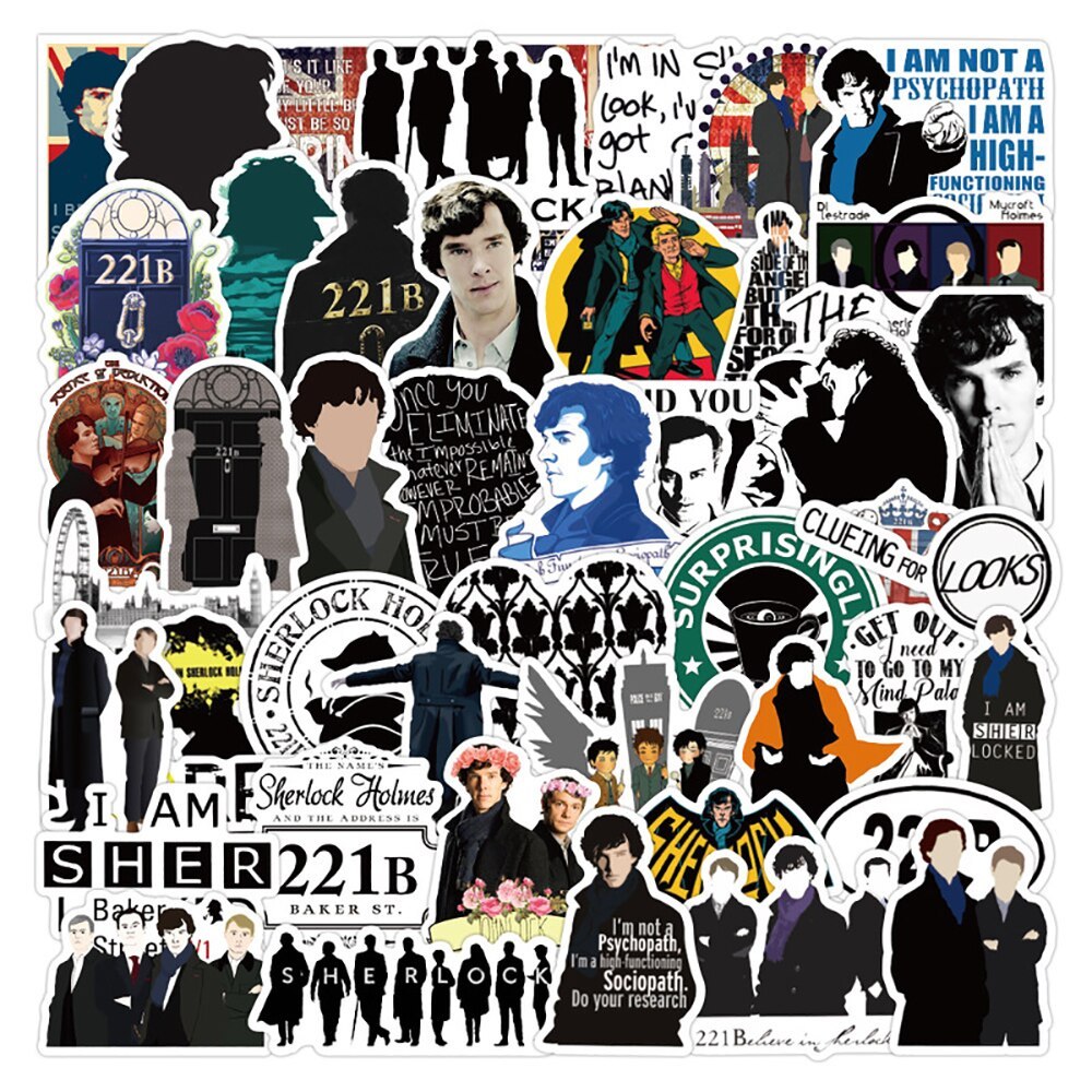 10/30/50PCS TV Show Sherlock Graffiti Stickers-JournalTale