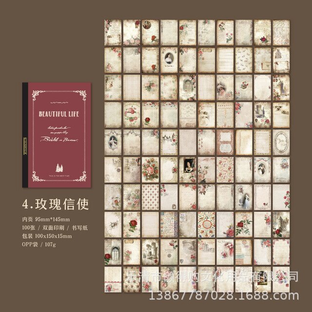 100pcs/lot Memo Pads Material Decoration Paper-JournalTale
