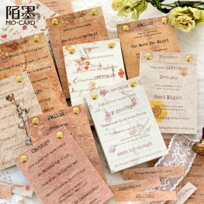Vintage English Text Material Paper-JournalTale