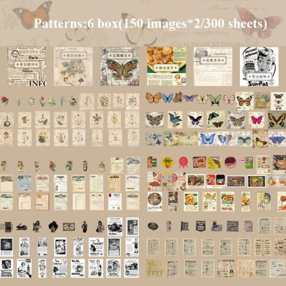300pcs/pack Cute Stickers Film Paper Junk Journal Art-JournalTale