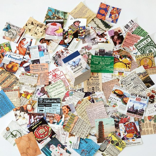 400pcs/pack Lightweight Paper Vintage Craft Paper Mini Book-JournalTale