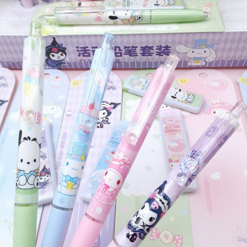 4-24pcs Sanrio Melody Kuromi Mechanical Pencil-JournalTale