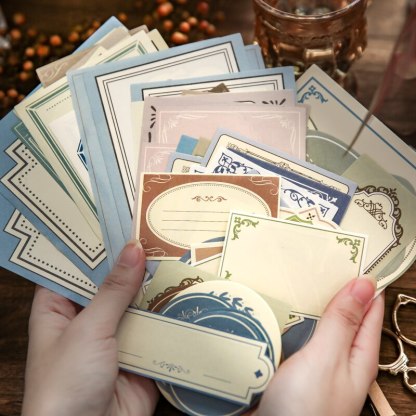 100 Sheets Vintage Bazaar Series Literary Minimalist Border-JournalTale
