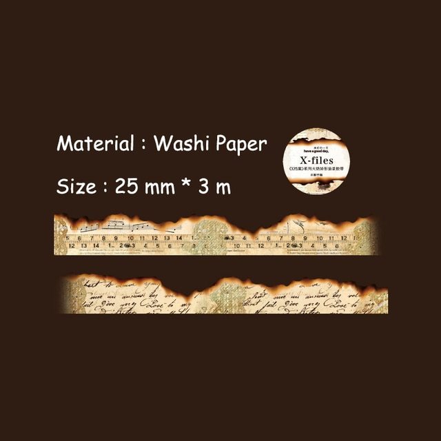 25mm*3m Vintage Washi Tapes Junk Journal Masking Tape-JournalTale