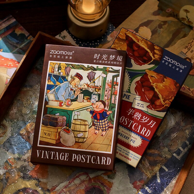 30pcs/1lot postcard Rose Traveler Decorative Adhesive-JournalTale