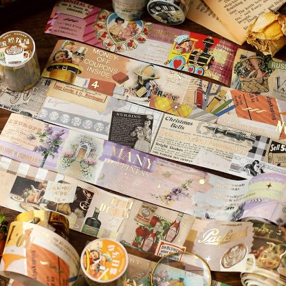 Vintage Brozning Collage Artist Washi Tape-JournalTale