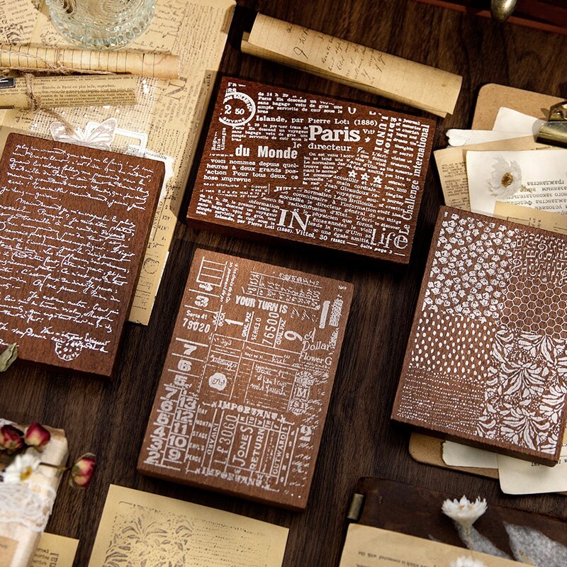 Handwritten Letter Vintage Wooden Scrapbooking Stamp-JournalTale
