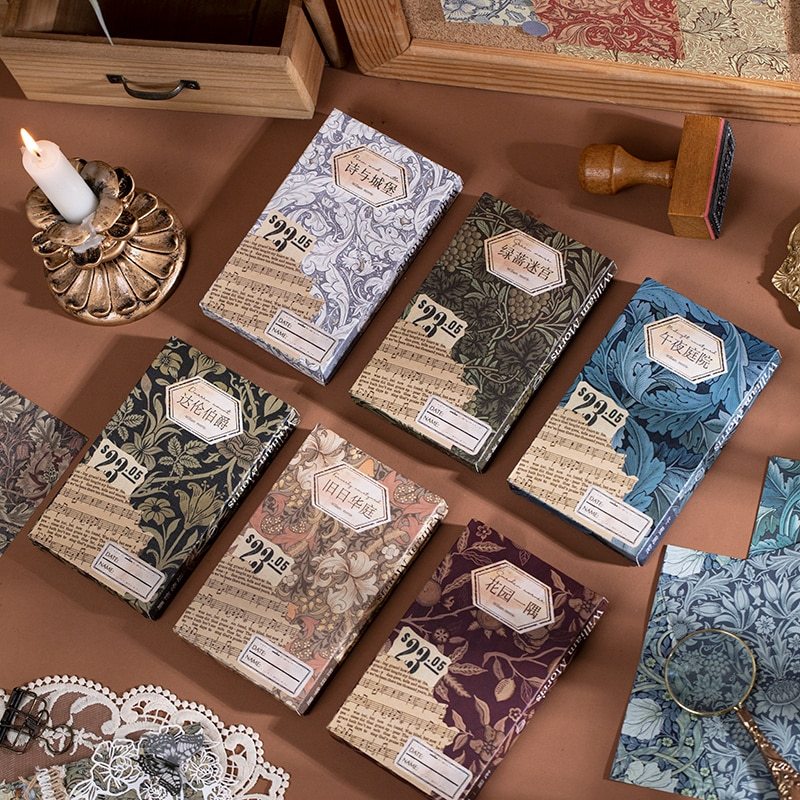 60pcs Vintage Floral Scrapbooking Decor Papers-JournalTale