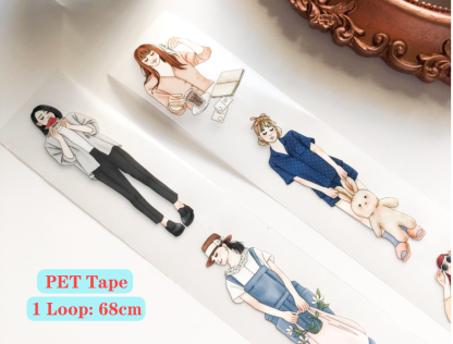 1 Loop Autumn Dreams Girl Washi PET Tape-JournalTale