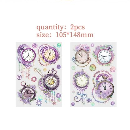 2 Sheets PET Flowers Stickers Decorative Adhesive Sticker-JournalTale