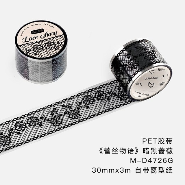 Washi Tape Lace Pattern Self-Adhesive Tape-JournalTale