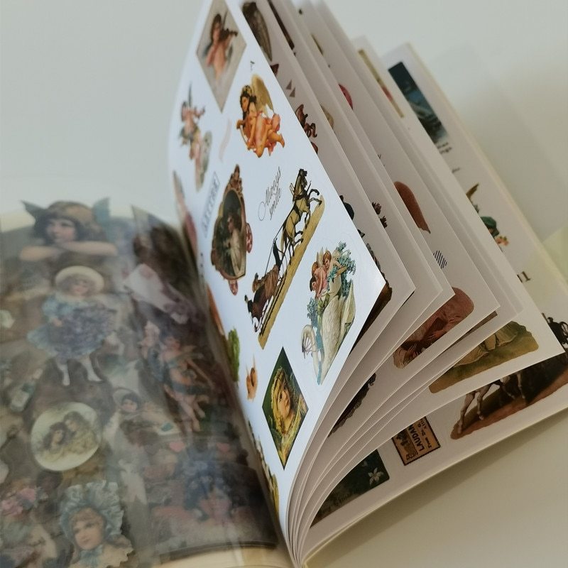 Vintage Cute Fairy Angel Sticker Book Girl Decorative Stickers-JournalTale