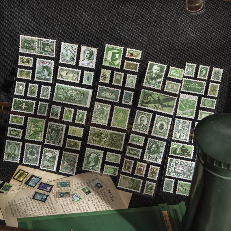 5pcs/pack Sticker Stamp Collection Series RetroStickers Scrapbooking-JournalTale