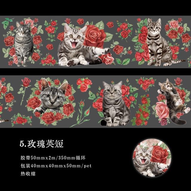 1pcs/1lot Decorative Adhesive Tapes Cat Tape-JournalTale