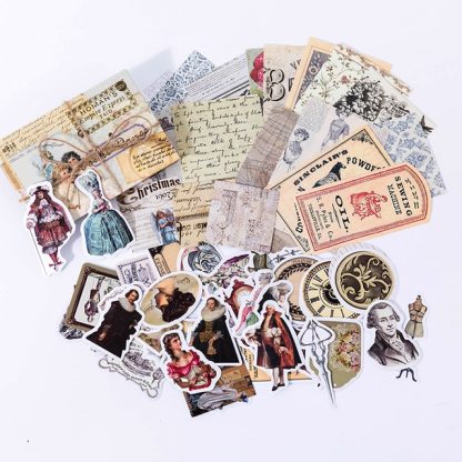 60pcs/boxed Vintage Boxed Stickers for Scrapbooking-JournalTale