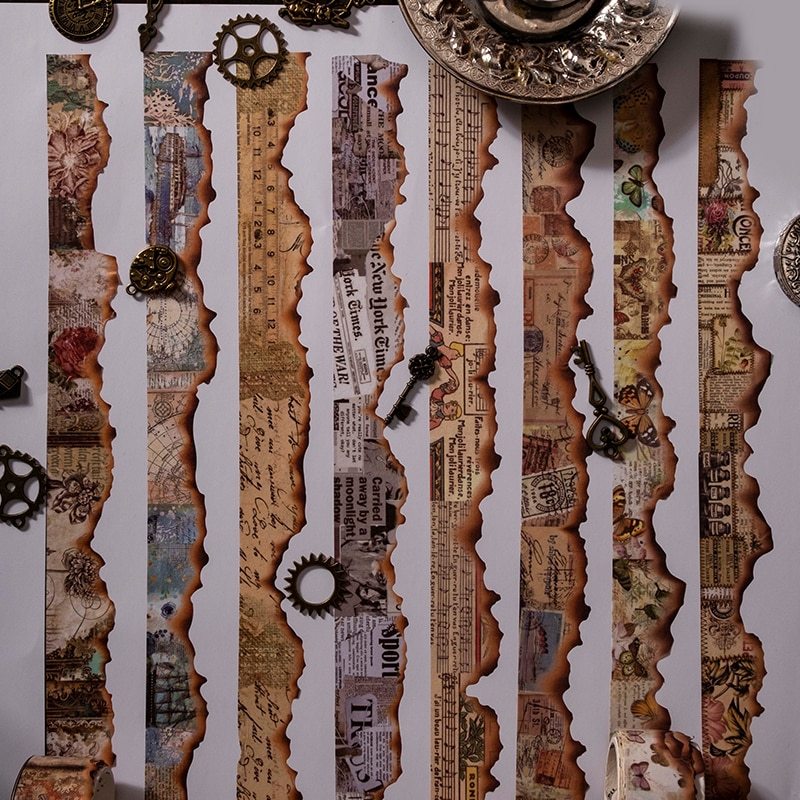 25mm*3m Vintage Washi Tapes Junk Journal Masking Tape-JournalTale