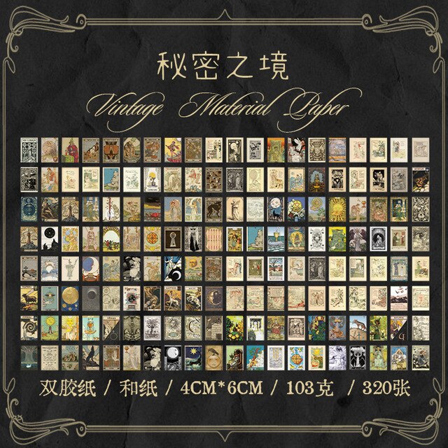 320pcs/lot Memo Pads Material Paper A retrospective books-JournalTale